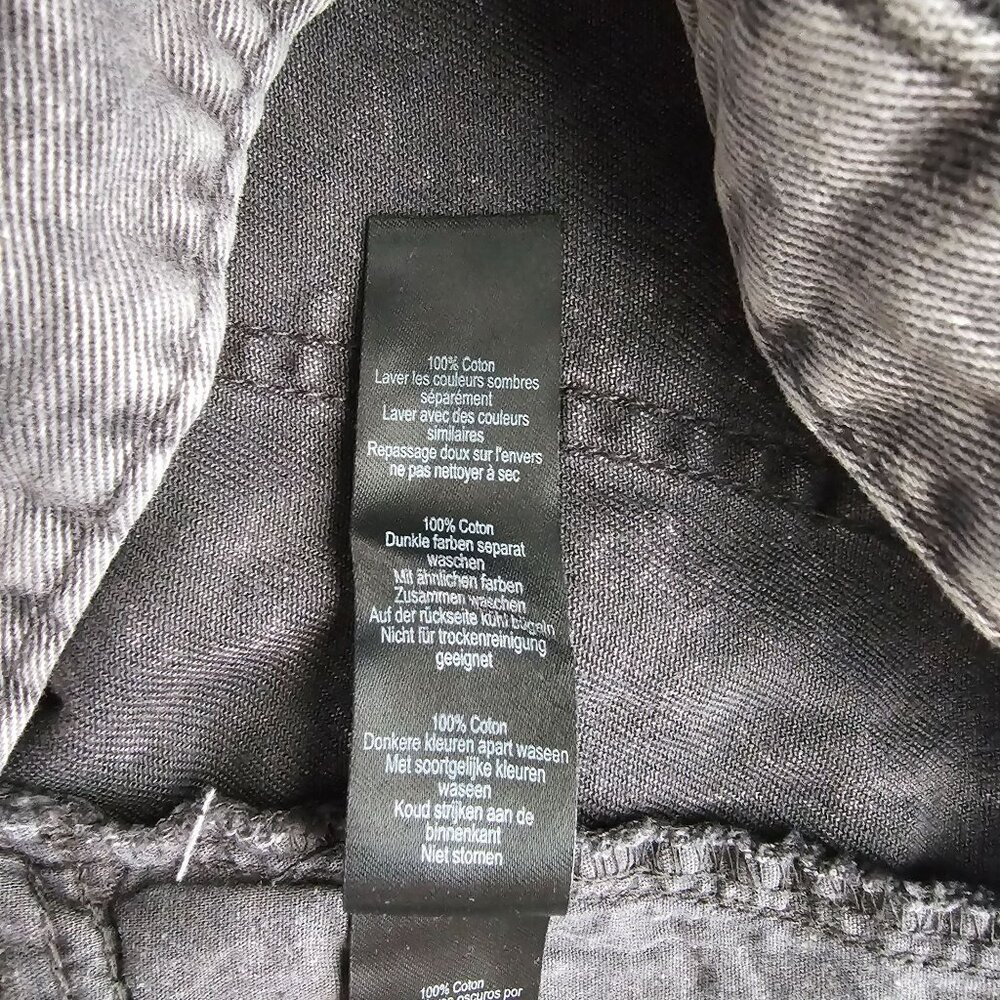 Men's Washed Charcoal Patchwork Jeans - Picture 11 of 16